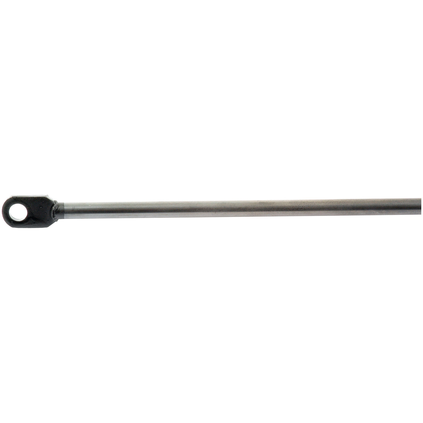 A metal rod with a circular eyelet on one end, specifically designed to withstand a pressure of 400N - the Sparex Gas Strut (600mm, S.54519).