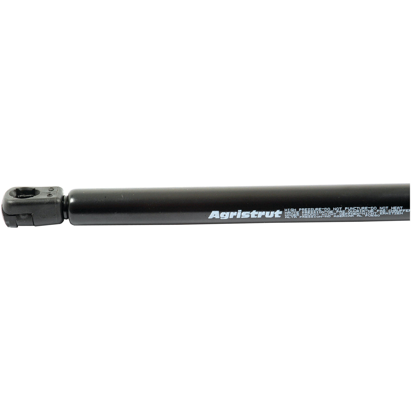 A black gas strut with the brand name "Sparex" printed on it, featuring a clevis end fitting. The strut boasts 200N pressure and a 225mm ram stroke, ensuring reliable performance, and has a total length of 570mm. Model number: S.54538.