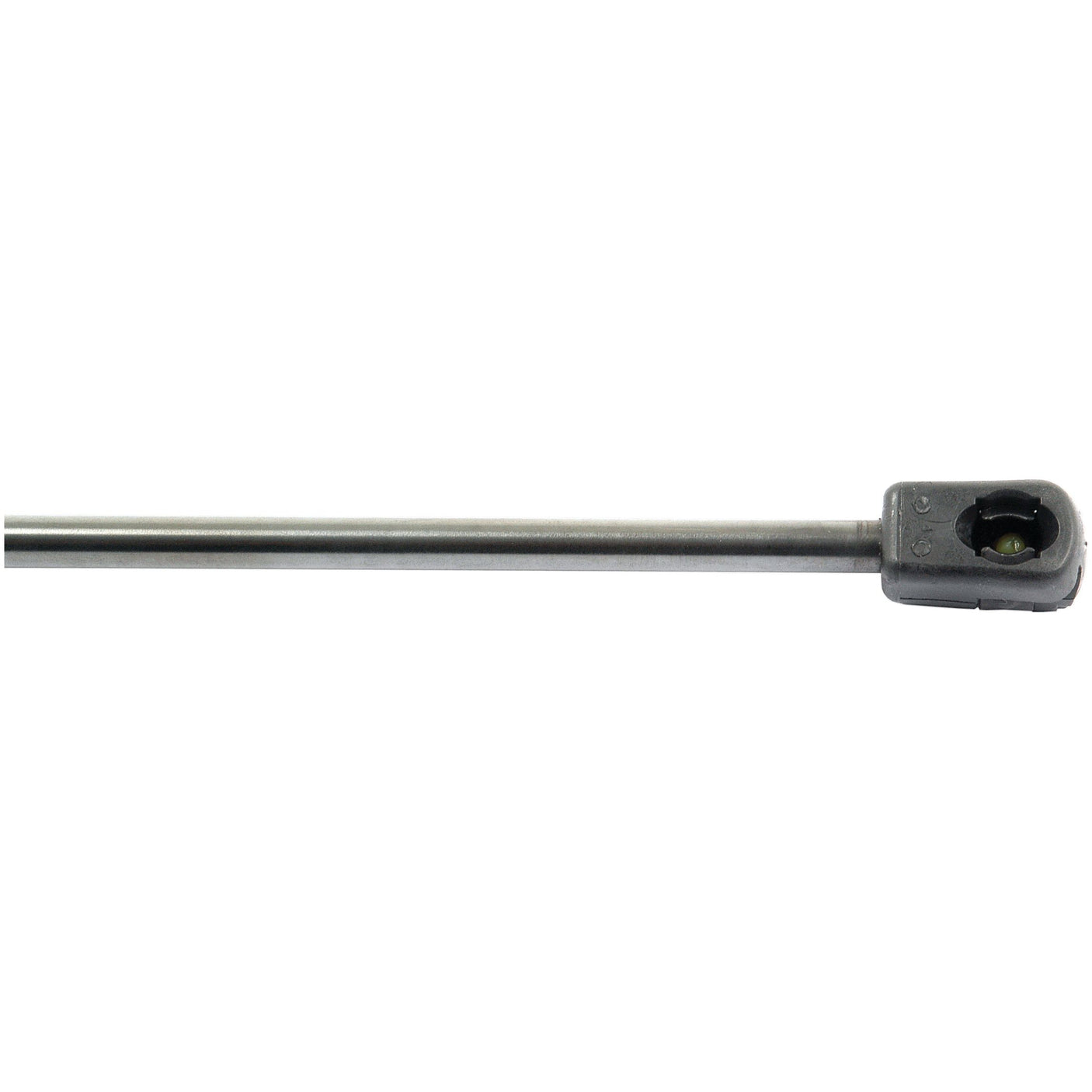 A gas strut with a total length of 585mm (S.54539) from Sparex attaches to a small, rectangular component with a hole on one end.