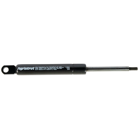 A black Sparex Agristrut gas strut, product number S.54542, with a total length of 200mm and labeled specifications, features a metal body and extending rod, including details on Cylinder OD and Ram Stroke.