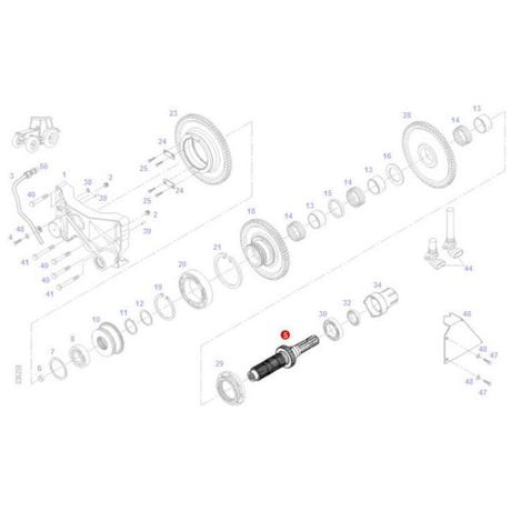 Fendt - Output Shaft - 411151220110 - Farming Parts