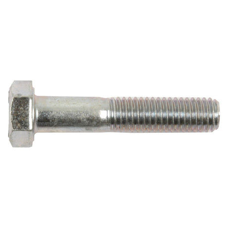 A close-up of the Sparex Metric Bolt M8x40mm (DIN 931), featuring a zinc-plated metallic hex bolt with a partially threaded shaft.