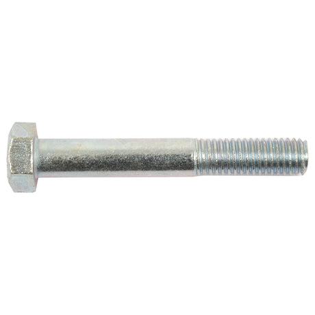 The Sparex Metric Bolt M8x55mm (DIN 931), part number S.54732, is a zinc-plated metal hex bolt with a threaded end used for fastening materials together. Conforming to DIN 931 standards, it ensures optimal strength and durability.