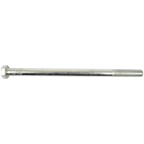 A Metric Bolt M14x240mm (DIN 931) by Sparex, featuring a partially threaded shaft and zinc plating for corrosion resistance, is centered against a white background.