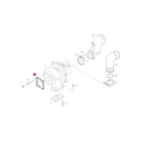 Fendt - Gasket Turbocharger - 816200100060 - Farming Parts