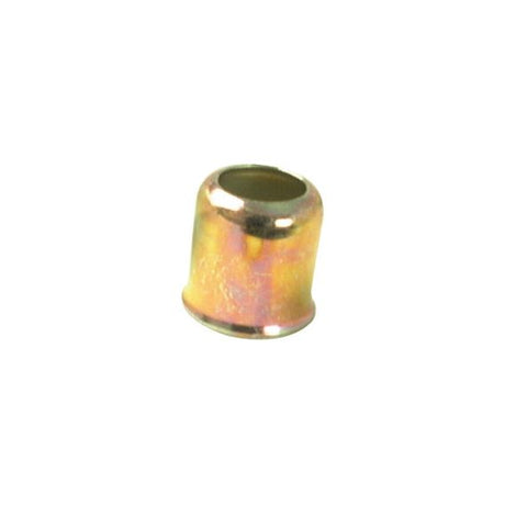 The Ferrule 10.5 x 6.2mm DN02 - S.55161 from Sparex is a small, metallic, cylindrical component with a smooth surface and a hollow center, making it ideal for connecting or reinforcing oil/fuel resistant hoses and cables.