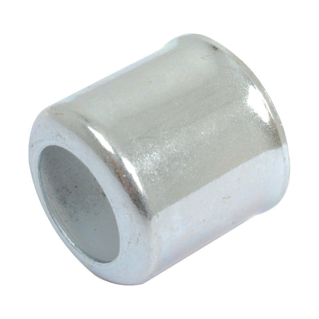 A shiny, cylindrical metal spacer with a hollow center and smooth surface, similar to the high-quality Ferrule 19.5 x 13.4mm DN10 (S.55166) offered by Sparex.