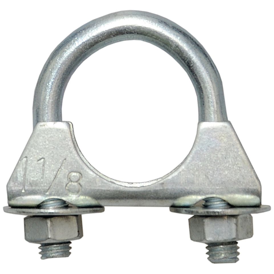 A versatile Silencer Clamp from the Sparex brand, featuring a 29mm diameter and a threaded section with two nuts, is ideal for securing pipes or tubes in various applications. Reference: Sparex Part No. S.55259, available as a single piece in an Agripak.