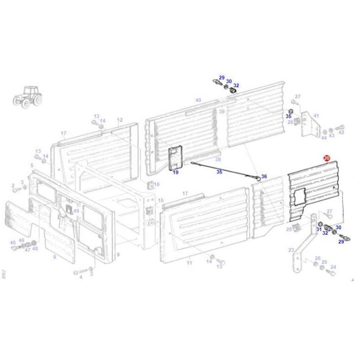 Fendt - Side Covering L/H - G312500020020 - Farming Parts