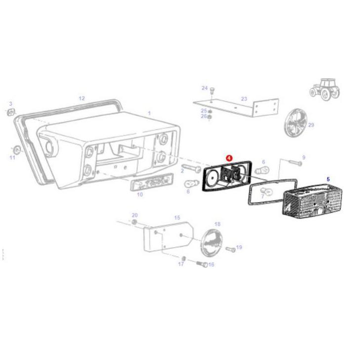Fendt - Rear Light R/H - X830180046000 - Farming Parts