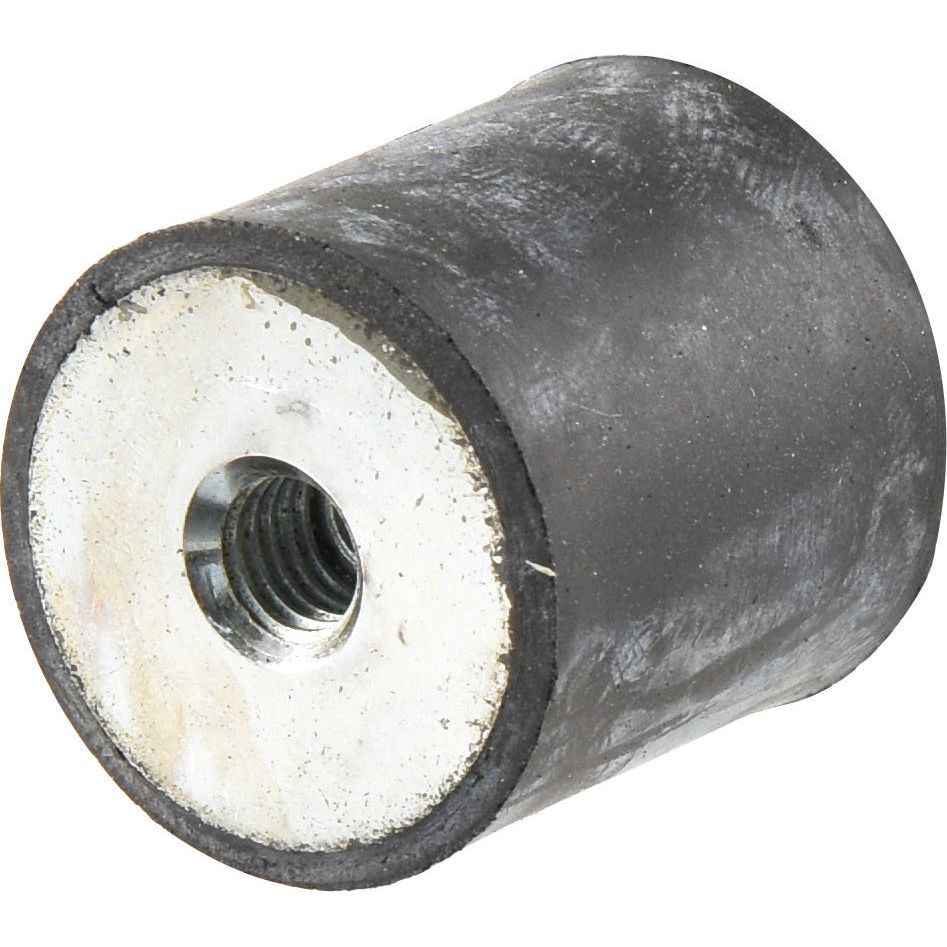 The Sparex Anti Vibration Mount - Taper to Taper, Ø30mm. (S.55452) is a cylindrical rubber and metal vibration damper designed with a threaded center hole featuring a metric thread size of M8 and a rubber height of 30mm.