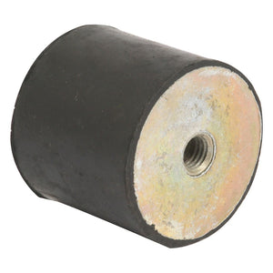 The Sparex S.55457 Anti Vibration Mount - Taper to Taper, Ø50mm, features a cylindrical rubber mount with a metal plate and a threaded hole in the center, making it perfect for various applications. Its specific thread size ensures compatibility and reliability as a Sparex component.