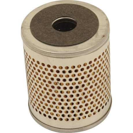 A cylindrical air filter featuring a perforated outer casing and a solid metal top, similar to the reliable Sparex Power Steering Filter - Element - HF6092 (Sparex Part No.S.55723).