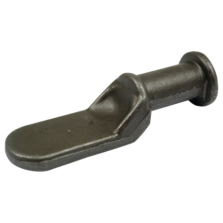 The Tail Board Lug - Weld On by Sparex, featuring a cylindrical base measuring Ø1'' and an overall length of 135mm, has a flattened, spatula-shaped end. Constructed from forged steel, this component (Sparex Part No.S.55923) ensures durability and reliability for machinery or construction applications.