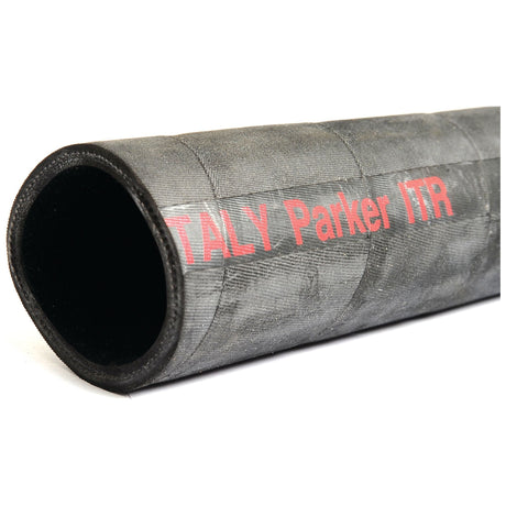 Close-up of a black industrial Radiator Hose - S.56011 made from EPDM rubber with the text "Sparex" printed in red on the surface.