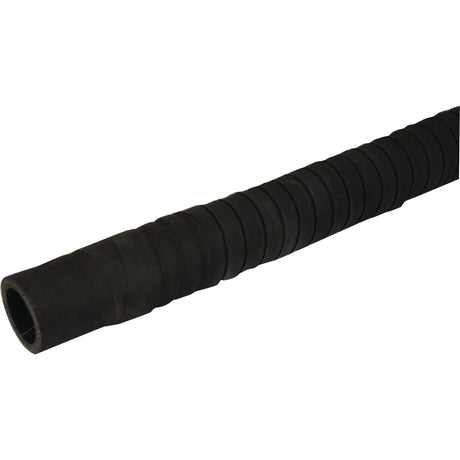 The Convoluted Radiator Hose - S.56023 by Sparex is a black rubber hose with a smooth interior, featuring a 25mm ID and working pressure of 1 bar.