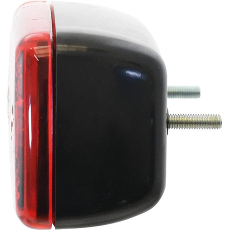 Side view of a red and black rectangular Rear Combination Light (Halogen) with two mounting screws, encased in a durable rectangular housing by Sparex, featuring brake, tail, and indicator functions for LH applications at 12/24V (Product code: S.56068).