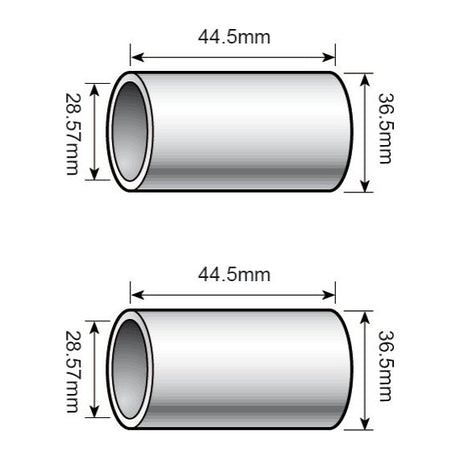 The Lower Link Conversion Bush (Cat. 3 to 2) - S.56693 from Sparex, featuring dimensions of outer diameter 44.5mm, height 36.5mm, and inner diameter 28.57mm from the Agripak collection, is perfect as a replacement part.