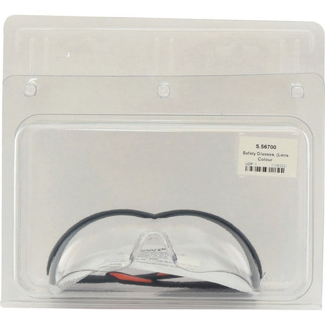 Safety Glasses with a clear lens, packaged in plastic and labeled with the model number S.56700 by Sparex.