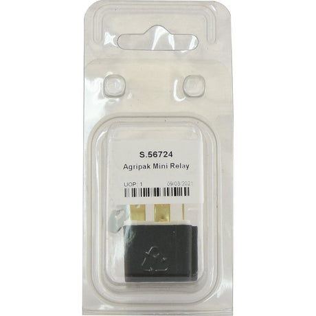 A packaged component labeled "Mini Relay (Agripak 1 pc.)" by Sparex with part number S.56724. The packaging is clear plastic, revealing the mini relay inside, and includes a barcode.