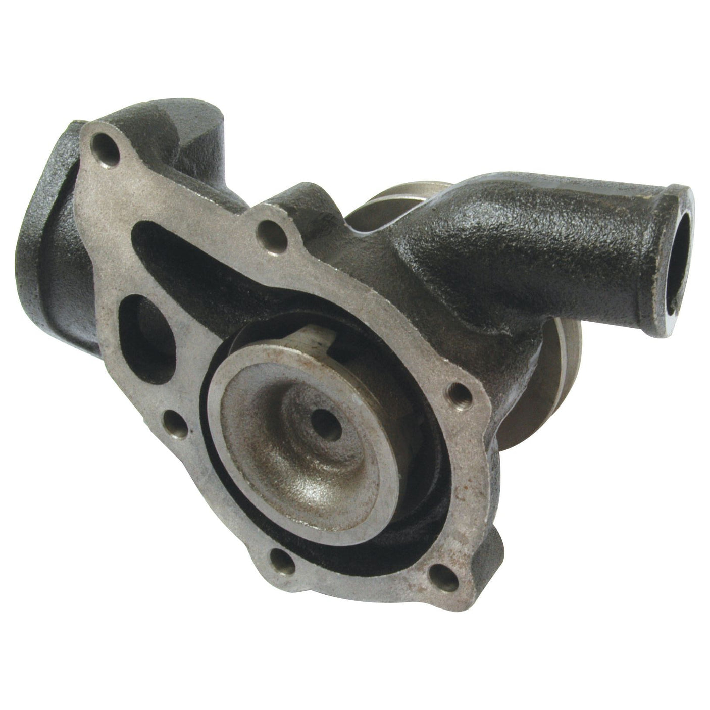 A Sparex Water Pump Assembly (Supplied with Pulley) tailored for the David Brown 850, featuring multiple openings, an intricate design, and a V-Style Pulley (Sparex Part No. S.56853).