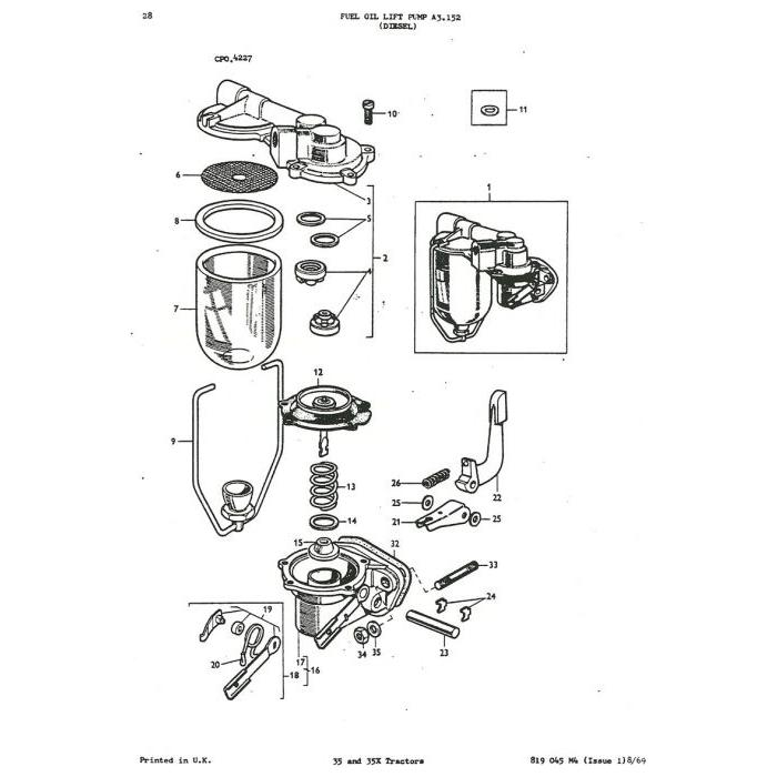 Massey Ferguson - 35/35x Parts Manual - 819045M4 - Farming Parts
