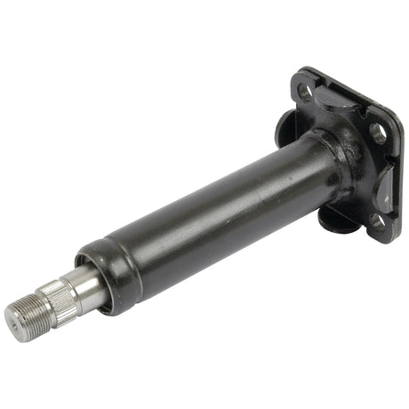 The Power Steering Shaft (Sparex Part No. S.56903) is a metal cylindrical part featuring threaded ends and mounting flanges, designed for mechanical components in machinery or automotive applications, making it ideal for Case IH and International Harvester use.