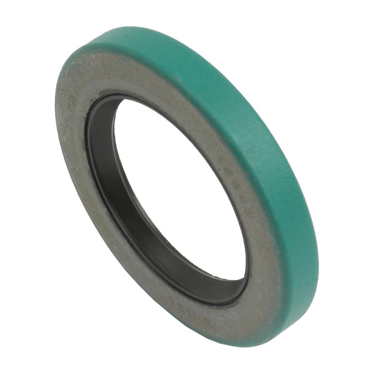 The Oil Seal, Sparex Part No. S.56946 from the brand Sparex, is a green and gray circular seal ring with an inner black rubber lining. This PTO seal is essential for preventing fluid leakage in mechanical applications and plays a crucial role in maintaining the integrity of Case IH parts.