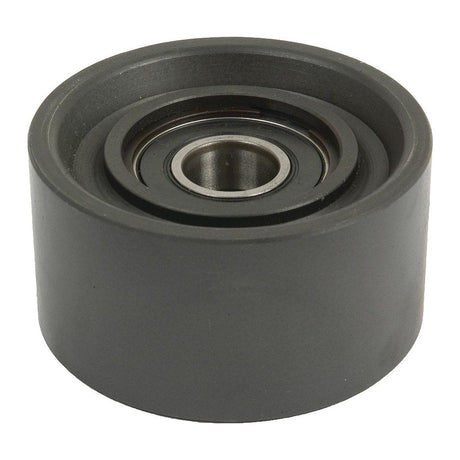 The Sparex Idler Pulley (Part No. S.56947) is a black cylindrical component with a central metal bearing, designed specifically for guiding or tensioning belts in mechanical systems, making it ideal for Ford engines.