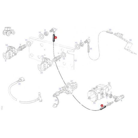 Fendt - Brake Pipe - X334055000960 - Farming Parts