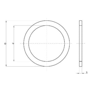 A technical drawing of the Sparex Oil Seal (Sparex Part No. S.57066) with labeled dimensions: D for external diameter (42 mm), d for internal diameter (30 mm), and s for thickness (14 mm). A side view illustrates the seal's thickness, with all measurements provided in metric units.