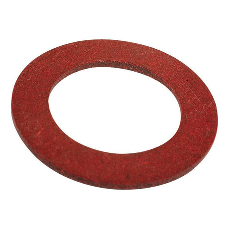 A red Imperial Vulcanised Fibre Washer from Sparex, featuring a circular shape with a 3/8" inner diameter (ID) and a hole in the center, identified by Sparex Part No. S.5713.