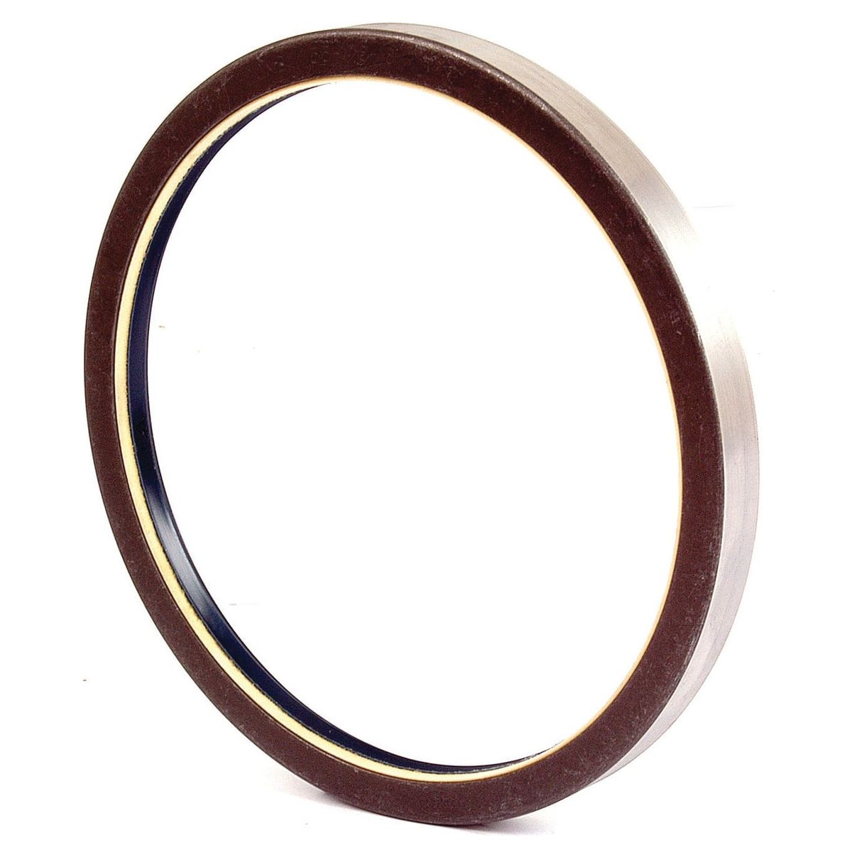 A round, brown adhesive tape roll with a thin, clear inner layer, closely resembling the reliable Seal - Hub | Sparex Part No.S.57267 by Sparex, isolated on a white background.