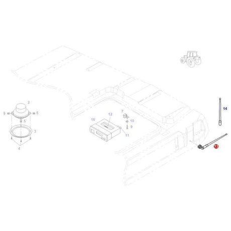 Fendt - Antenna - G816810230121 - G816810230122 - Farming Parts