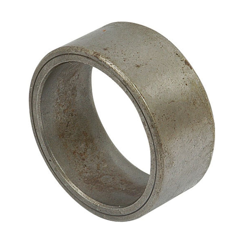 A close-up of a cylindrical metallic ring, resembling a Sparex Hydraulic Lift Shaft Bush (Sparex Part No.S.57312), with a hollow center and displaying a worn, slightly rusted surface.