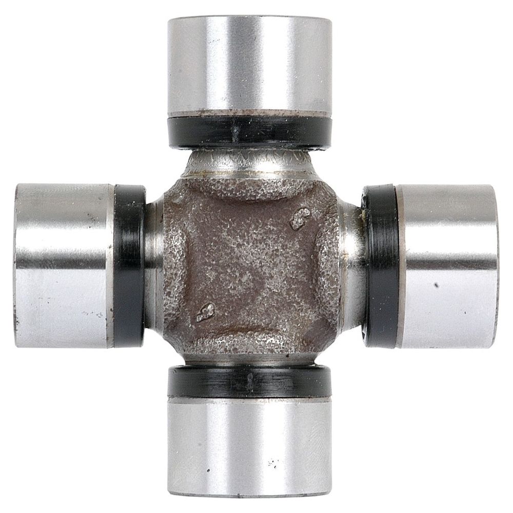 A Universal Joint measuring 27.0 x 70.9mm with four cylindrical ends and a rusted central bearing hub, ideal for Case IH and compatible with Sparex components, specifically Sparex Part No. S.57356.