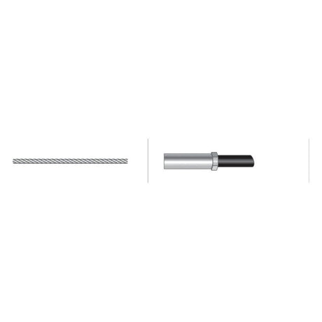 An illustration of an Engine Stop Cable, specifically the Sparex S.57377 with a length of 1327mm and an outer cable length of 1202mm, on the left and a coaxial cable connector on the right, both separated by vertical lines.