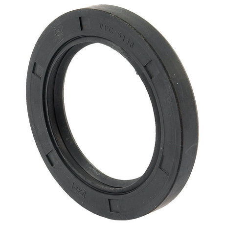 A round, black rubber oil seal inscribed with "VPC-5116" on the outer rim, specifically designed for Nuffield 10/60 models. This Sparex oil seal (Part No.S.57399) measures 52.5 x 73 x 9.5mm and features a central hole for fitting over a shaft.