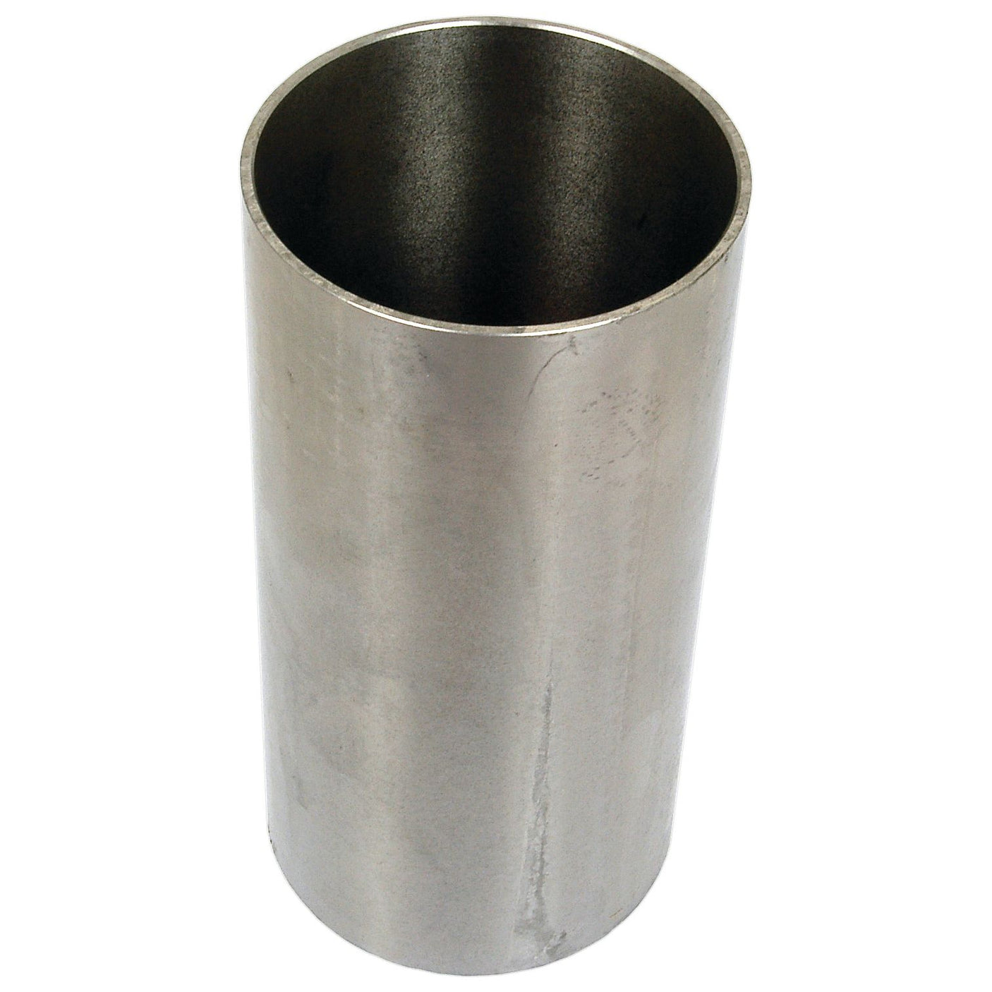 A semi-finished Piston Liner (Sparex Part No.S.57504), resembling a cylindrical metal pipe with a smooth surface, stands upright on a white background.