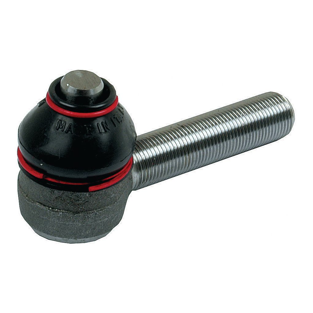 A Track Rod by Sparex, Model S.57546, featuring a length of 92mm and equipped with a male thread - straight M14 x 1.5 stud, along with a spherical bearing encased in a black and red housing.