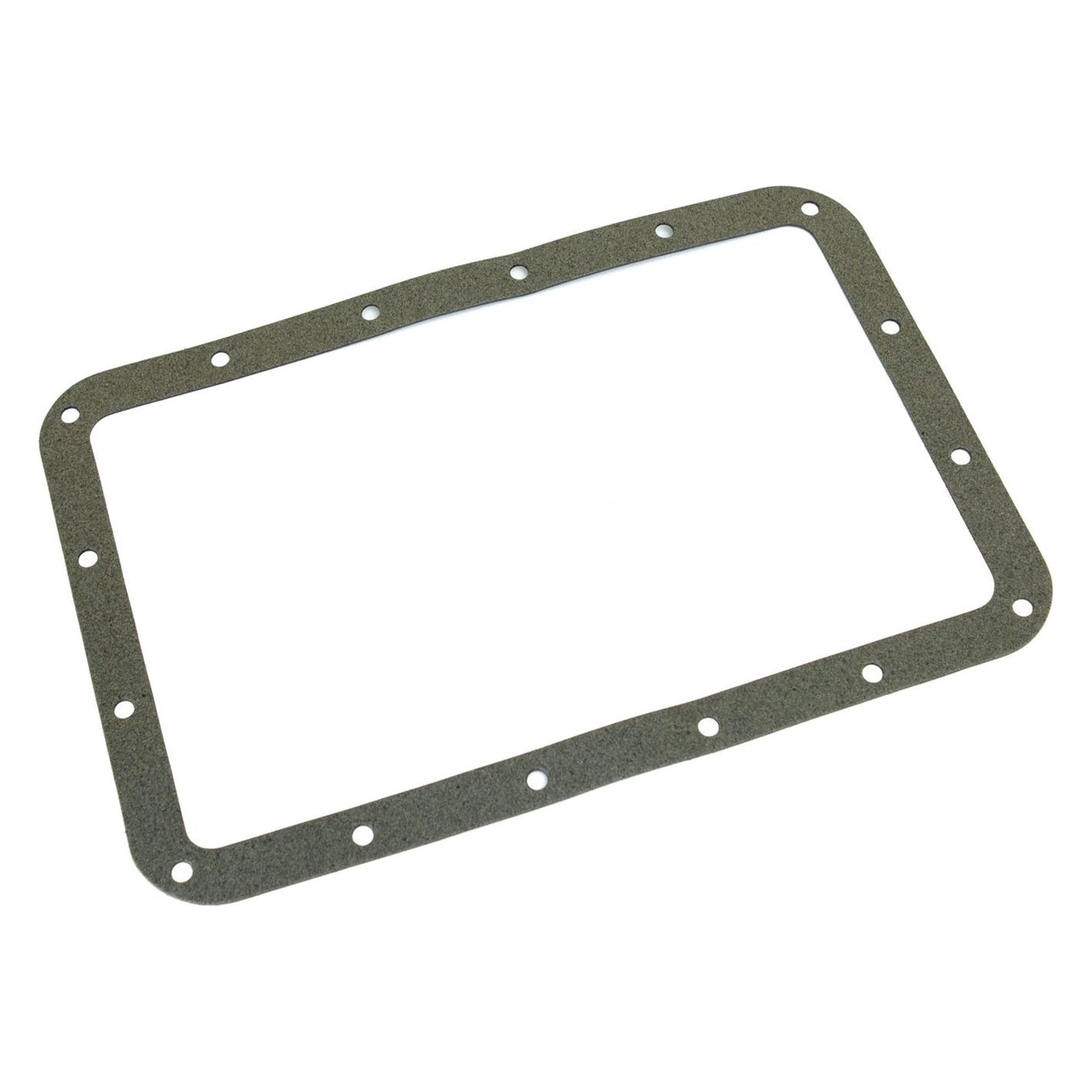 The Sump Gasket - 3 Cyl. (AD3.49, AD3.55) by Sparex (Sparex Part No.S.57566) is a rectangular gasket with several evenly spaced holes along its perimeter, ideal for sealing purposes in mechanical applications, including David Brown 3 cylinder engines.