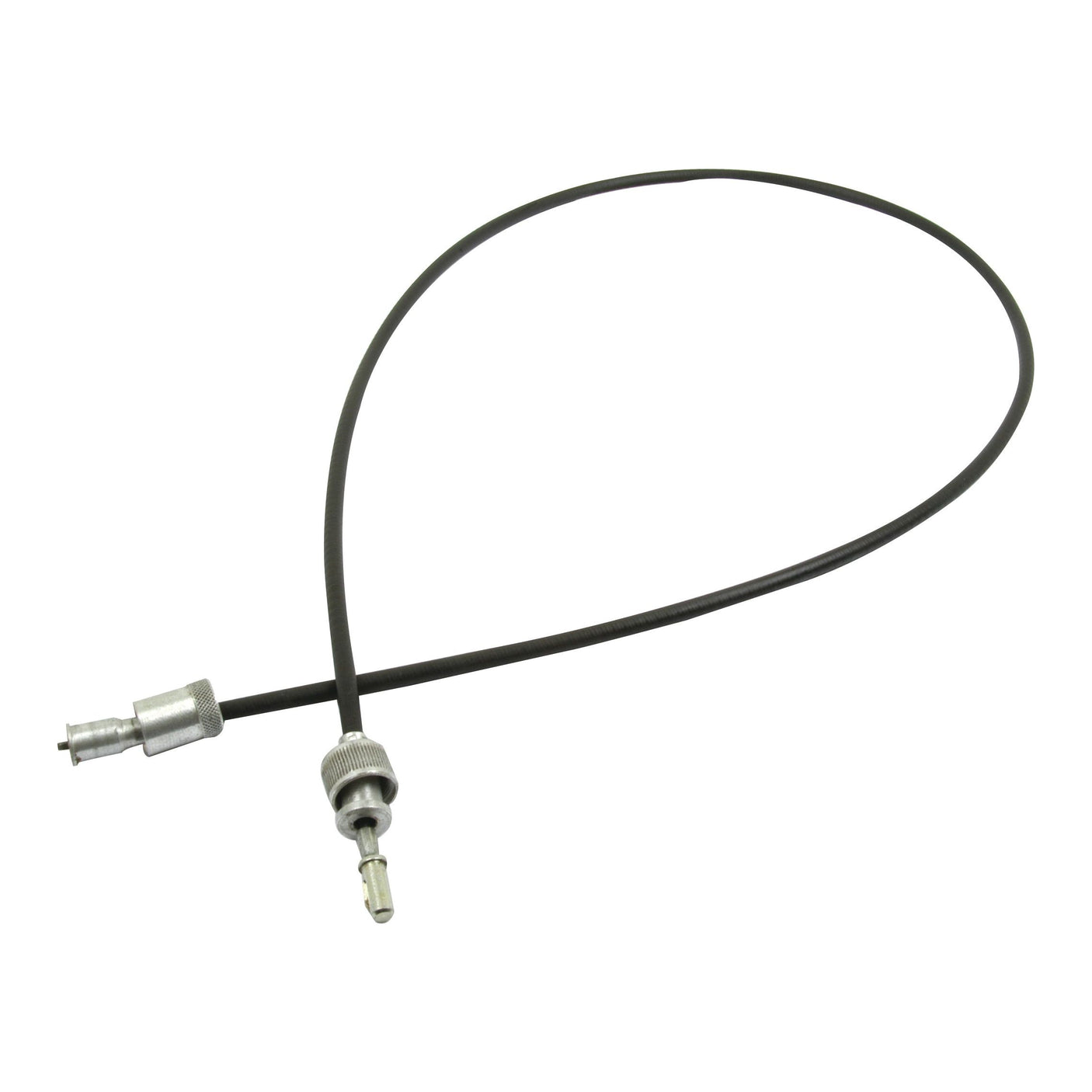 The Sparex Drive Cable (Sparex Part No. S.57594) is a black automotive speedometer drive cable featuring metal connectors on both ends. It is designed to transmit speed data from the vehicle's transmission to the speedometer in the dashboard. With an accurate outer cable length of 1230mm and a total length of 1265mm, this product ensures reliable performance.