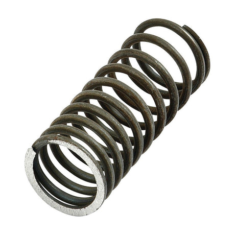 The Sparex Spring Valve - Inlet/Exhaust (Sparex Part No. S.57607) is a helical metal spring with a cylindrical shape and coiled structure, featuring both ends flat and uncompressed, designed specifically for Case IH inlet/exhaust systems.