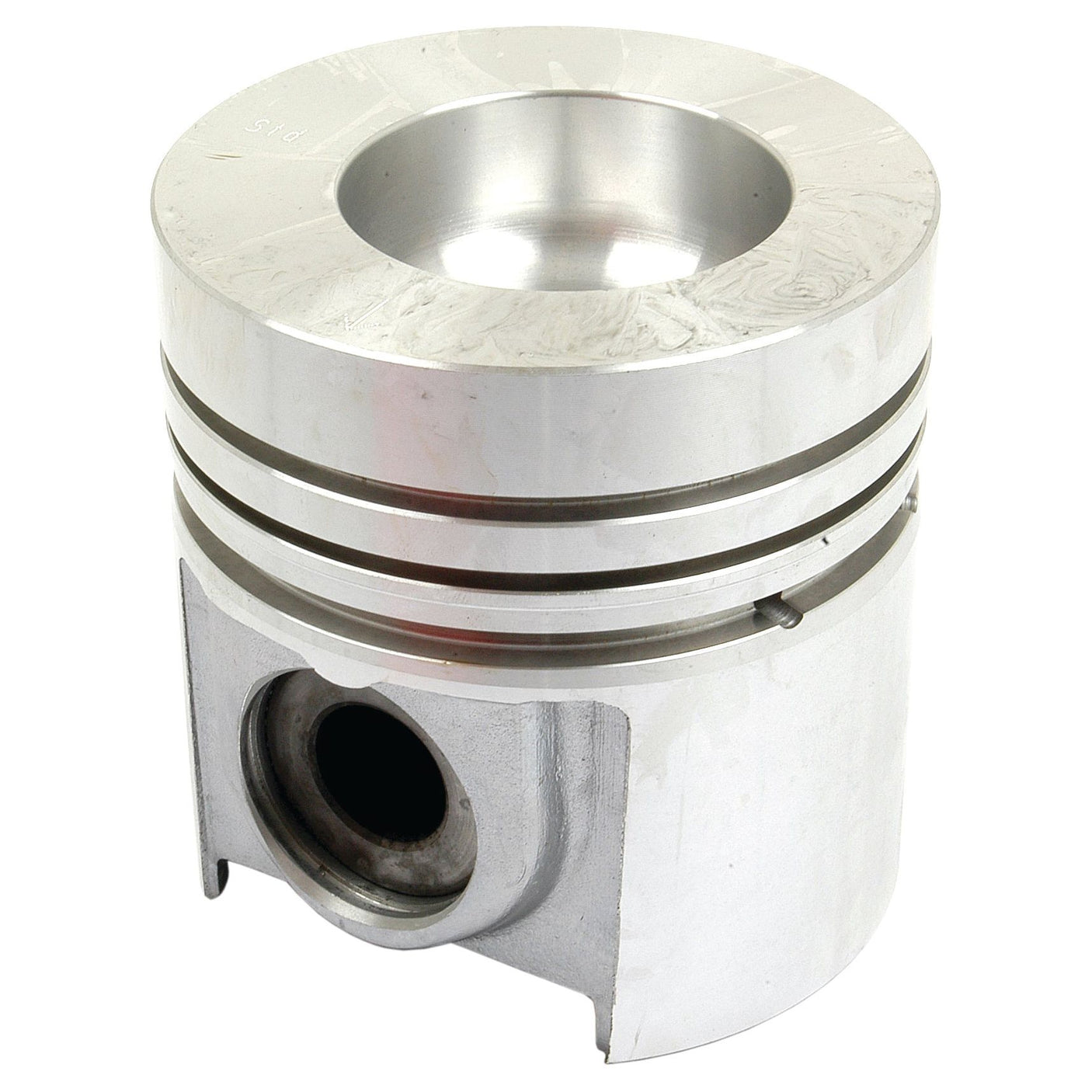 A metallic Sparex piston (Standard) - S.57627, featuring grooves and a central hole, is engineered for internal combustion engines to ensure optimal compression height.