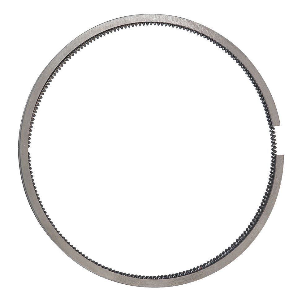 The Sparex Piston Ring Set (Part No. S.57633) features a split and serrated inner edge, with chrome-plated surfaces for enhanced durability.