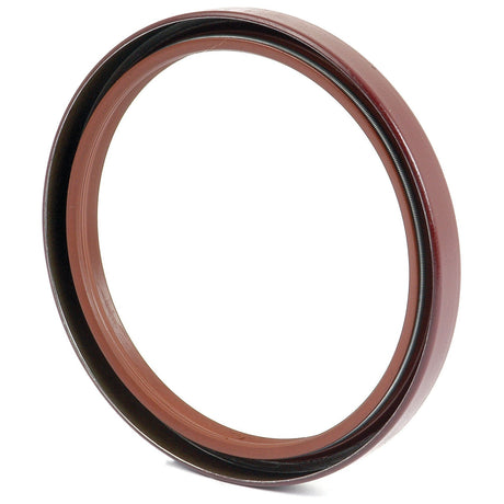 Close-up of an Oil Seal with a circular shape, featuring an inner black ring and a red rubber exterior. The seal, identifiable as a Sparex Part No. S.57670 for the rear crankshaft, is upright, standing on one edge against a neutral background.