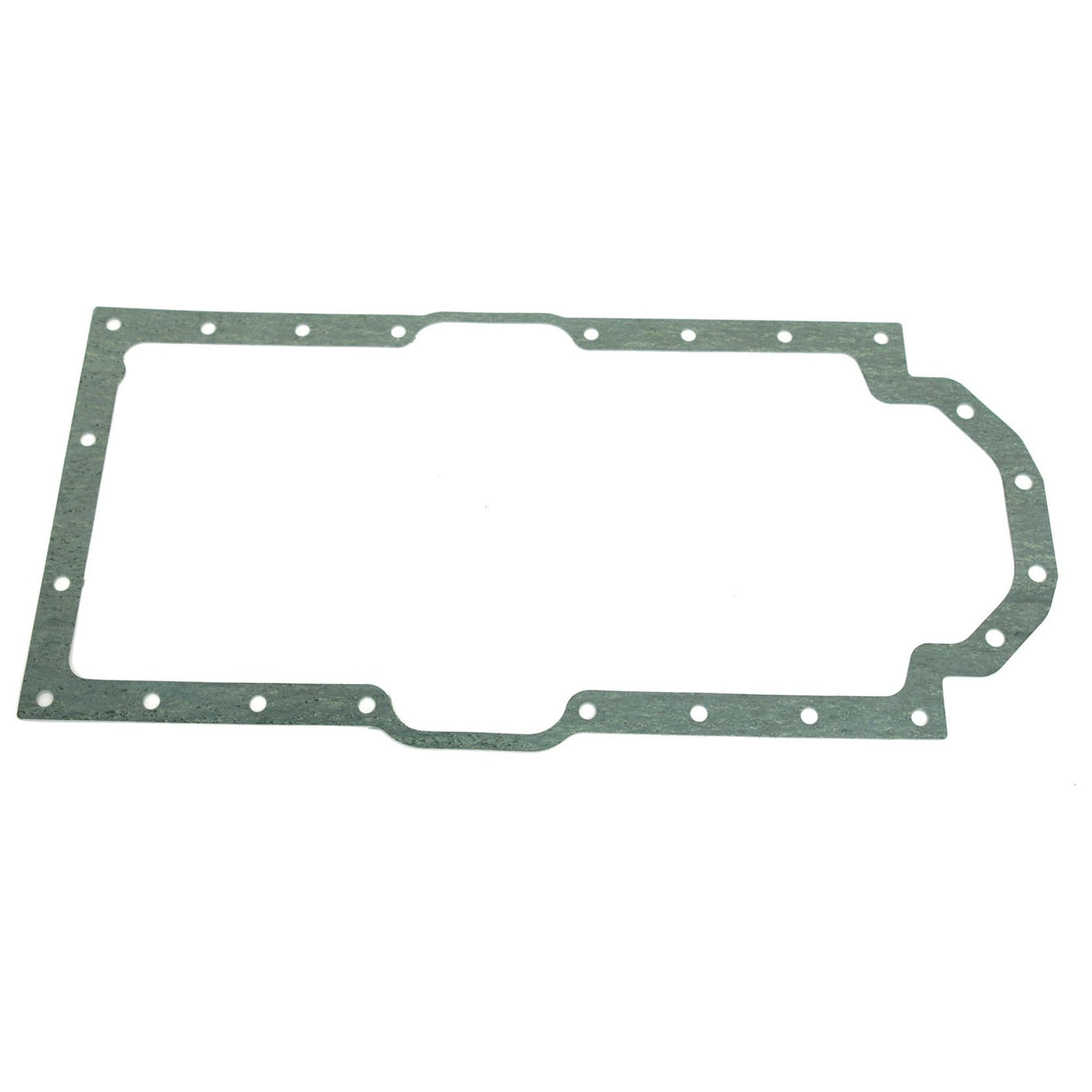 A rectangular green Sump Gasket - 4 Cyl. (D206, D239, D246/D268, DT268) by Sparex, featuring evenly spaced holes along the edges for mounting and suitable for International Harvester and Case IH equipment.