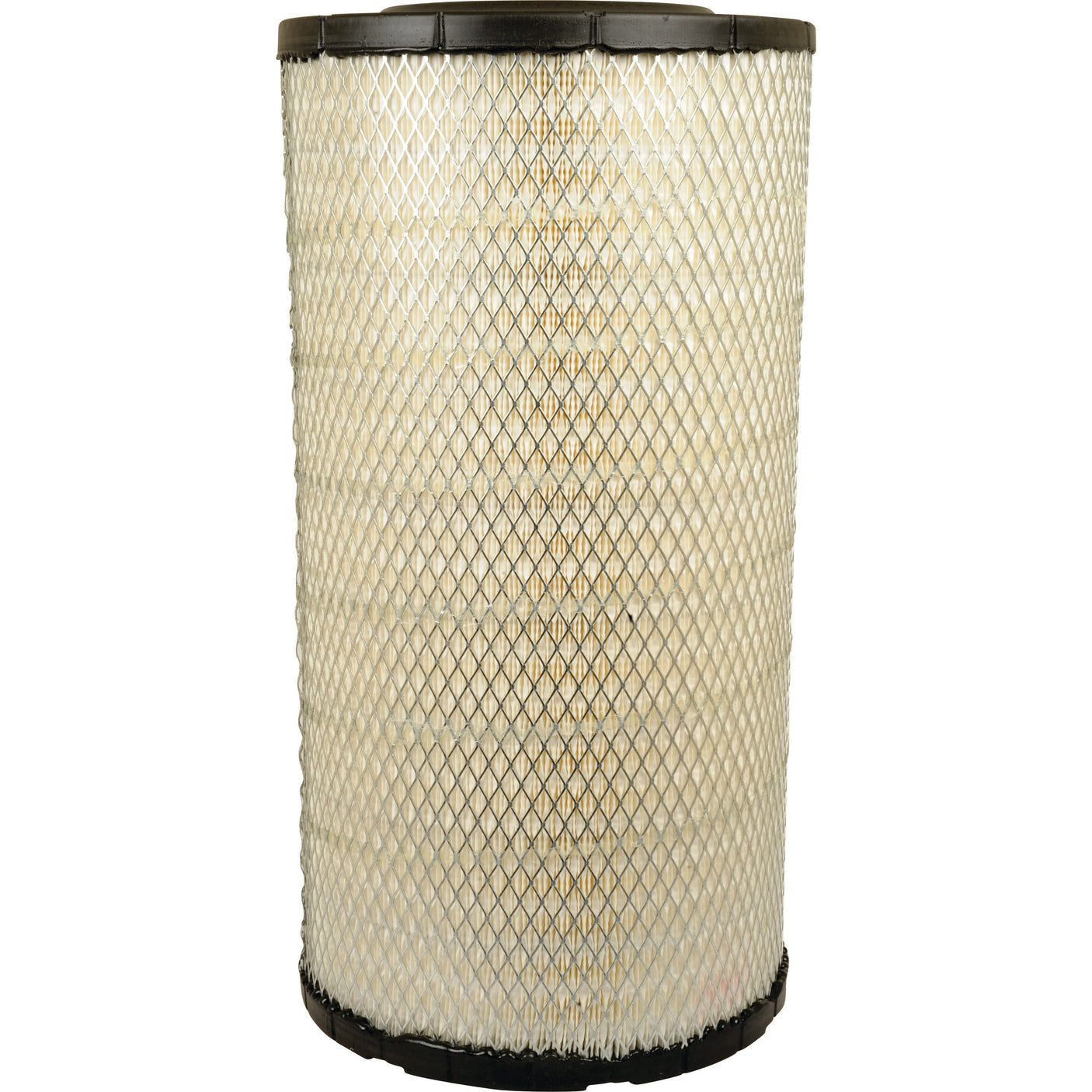 A Sparex Air Filter - Outer - AF25460M (Sparex Part No. S.57732) with a cylindrical shape, metallic mesh exterior, and pleated paper core is displayed against a white background.