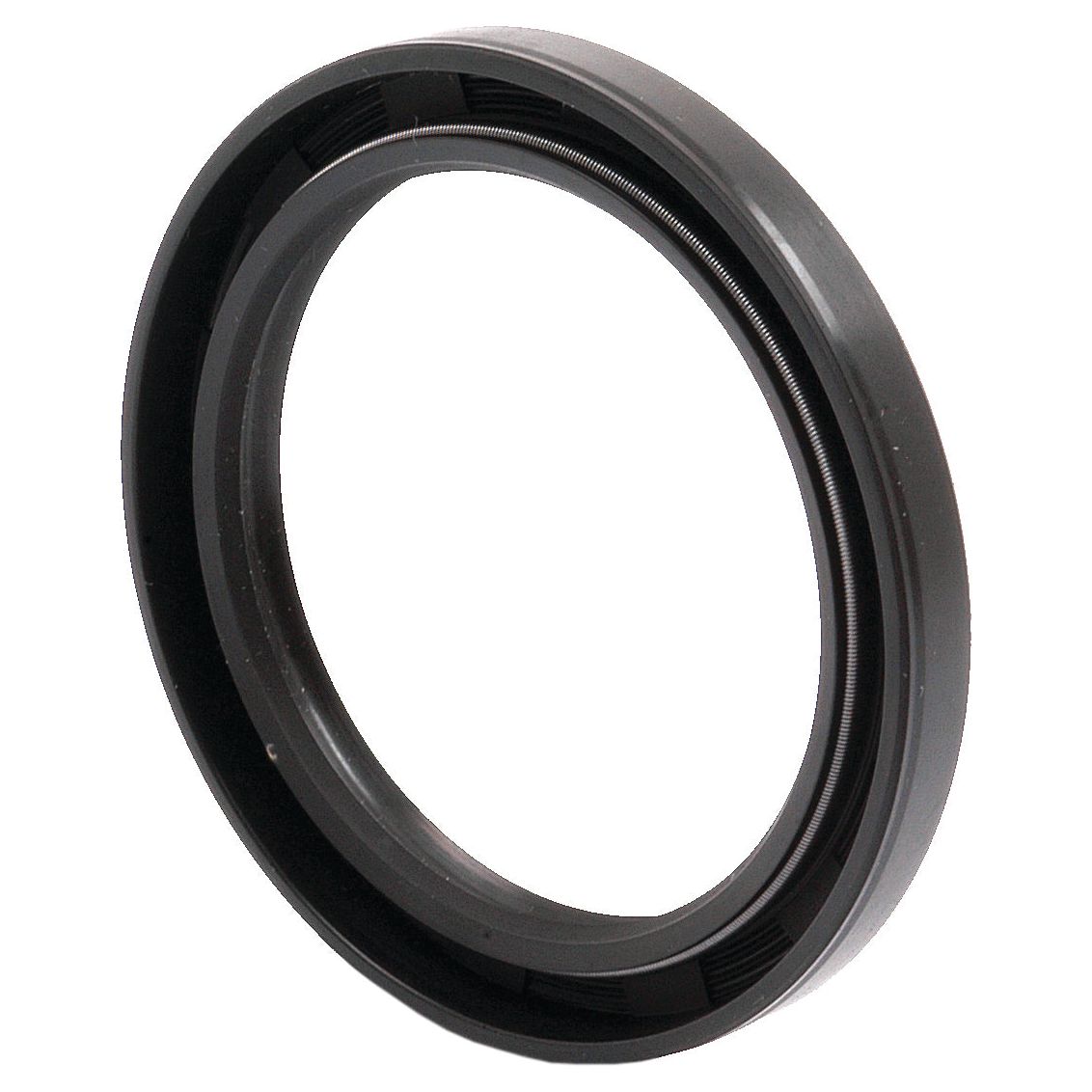 A circular black rubber Imperial Rotary Shaft Seal by Sparex, measuring 1 9/16'' x 3 3/8'' x 3/8'', features a ridged inner surface and is commonly used in mechanical and plumbing applications to prevent leaks. (Sparex Part No. S.57775)