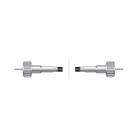 Two Drive Cable connectors, with a length of 1635mm and an outer cable length of 1668mm, face each other on a white background, perfect for your Sparex cable needs (Sparex Part No. S.57807).